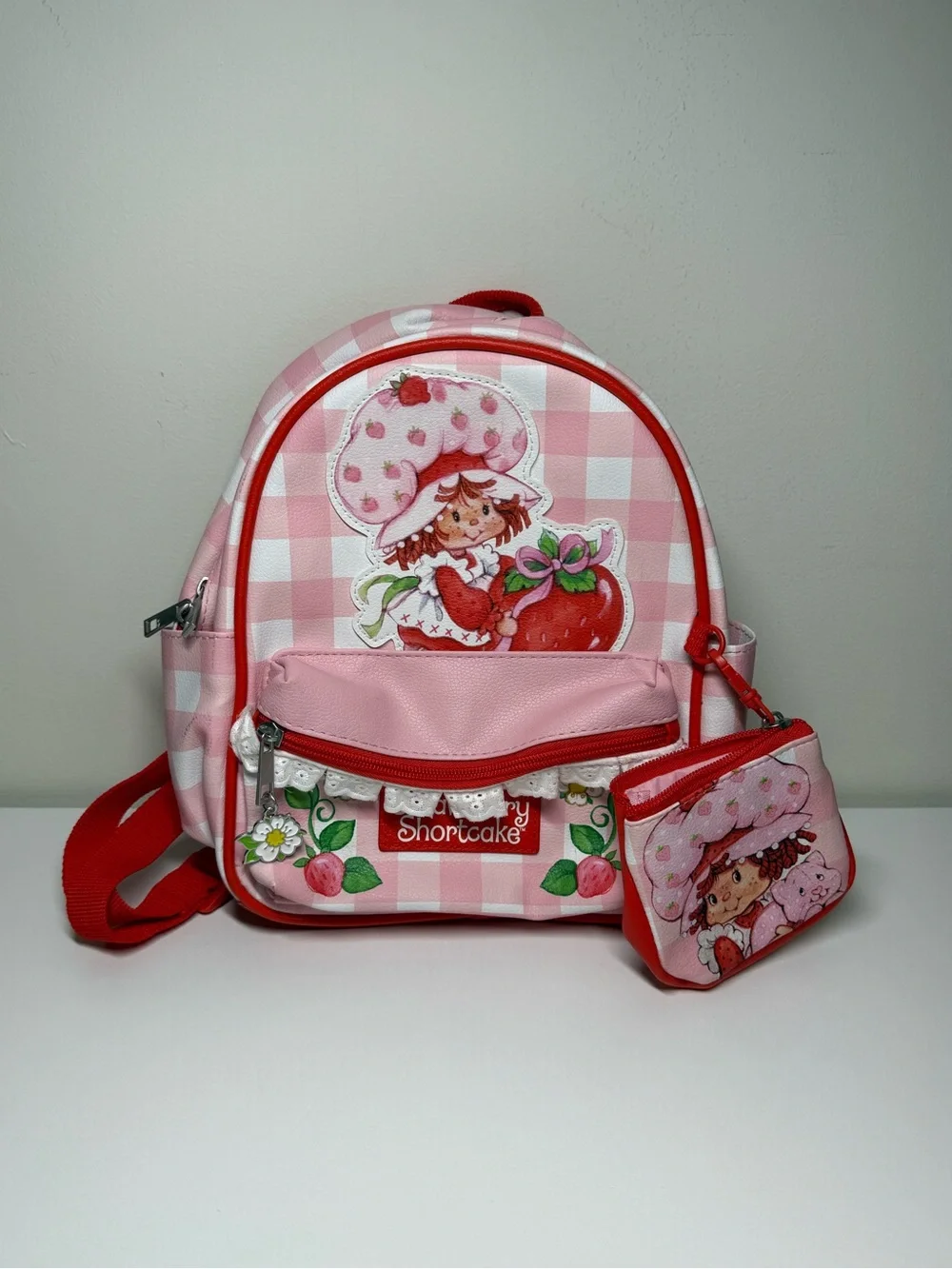 Strawberry Shortcake Small Backpack Coin Purse Pink Red